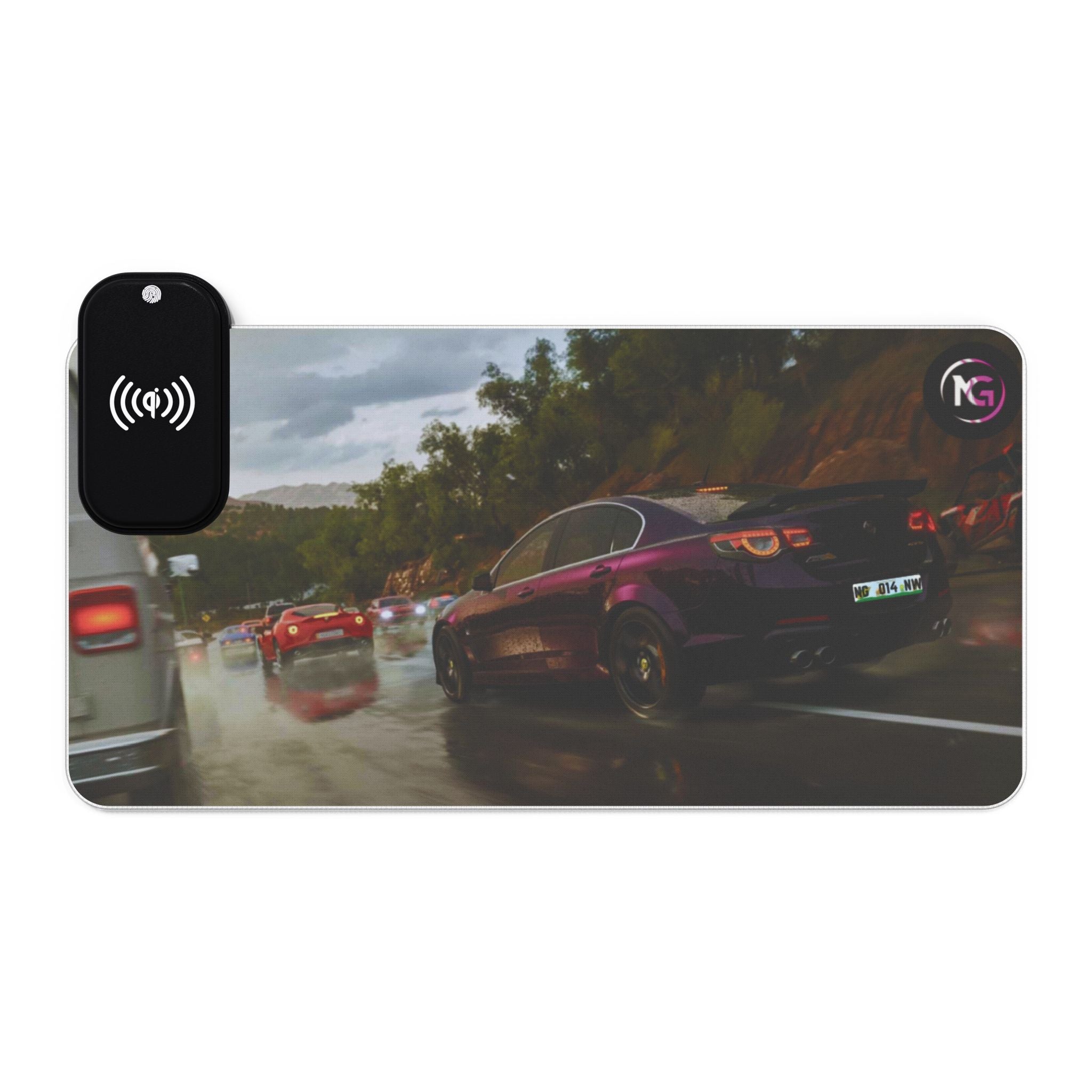 Nerd Gansta — Racing Nightscape RGB Desk Mat